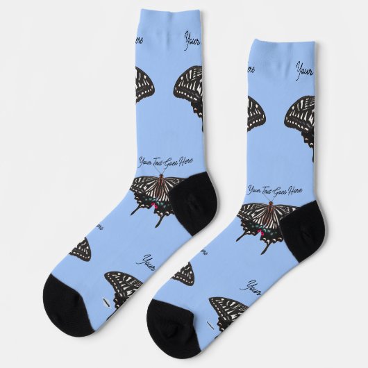Custom Design Socks Schmetterlinge Socken (Linkes Detail)