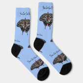 Custom Design Socks Schmetterlinge Socken (Rechts)