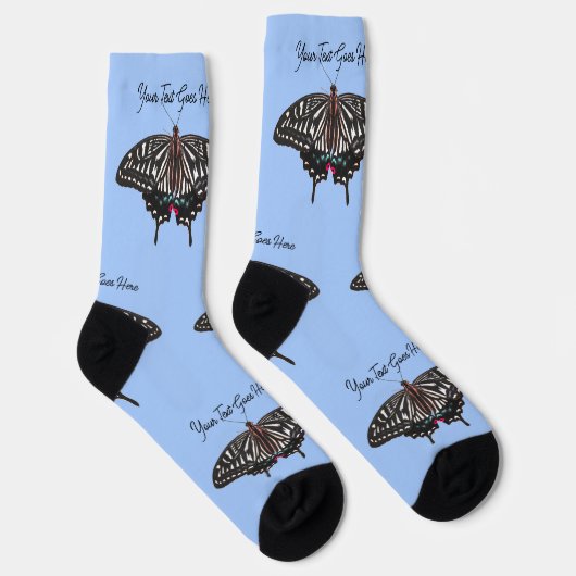 Custom Design Socks Schmetterlinge Socken (Rechts)