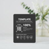 Custom Design Template | Fully Personalizabe Dankeskarte (Stehend Vorderseite)