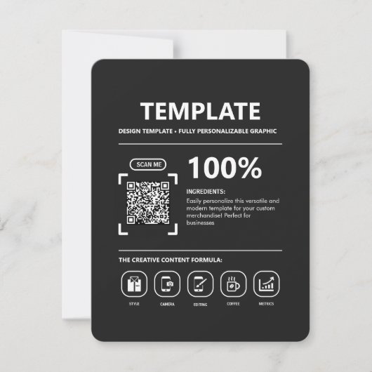Custom Design Template | Fully Personalizabe Dankeskarte (Vorderseite)