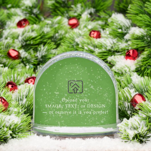 Custom Design Vibrant Green Festive Christmas Schneekugeln (Weihnachten)