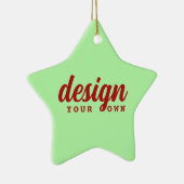 Custom Design Weihnachtssterndekoration Personalis Keramik Ornament (Rechts)