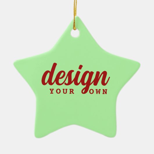 Custom Design Weihnachtssterndekoration Personalis Keramik Ornament (Vorne)
