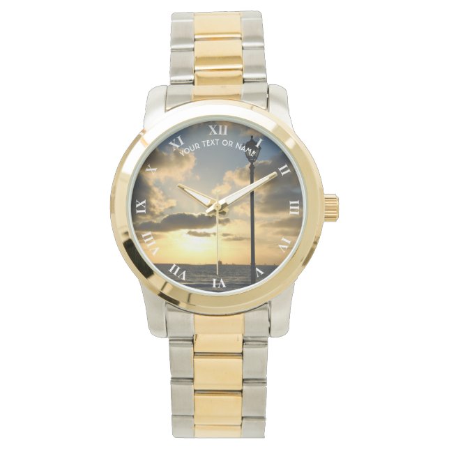 Custom Design With Your Own Foto and Your Text Armbanduhr (Vorderseite)