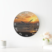 Custom Design With Your Own Foto and Your Text Große Wanduhr (Zuhause)
