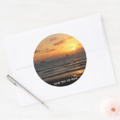 Custom Design With Your Own Foto and Your Text Runder Aufkleber (Umschlag)