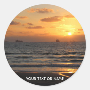 Custom Design With Your Own Foto and Your Text Runder Aufkleber