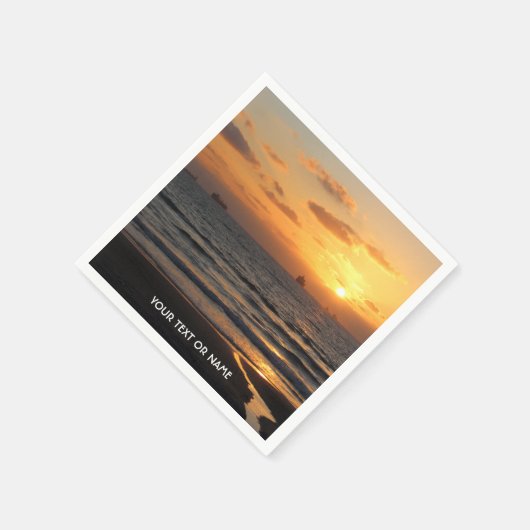 Custom Design With Your Own Foto and Your Text Serviette (Ecke)