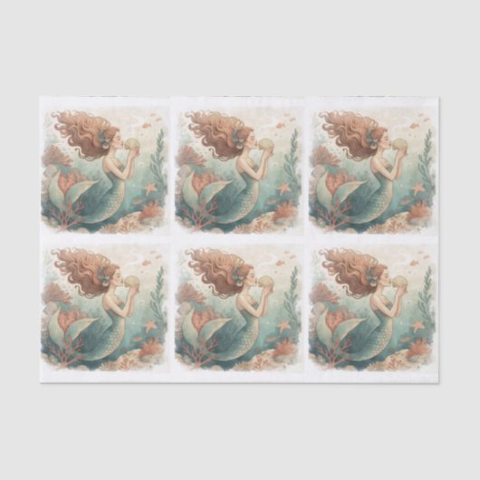 Custom designed tissue paper MERMAID Seidenpapier (Vorderseite)
