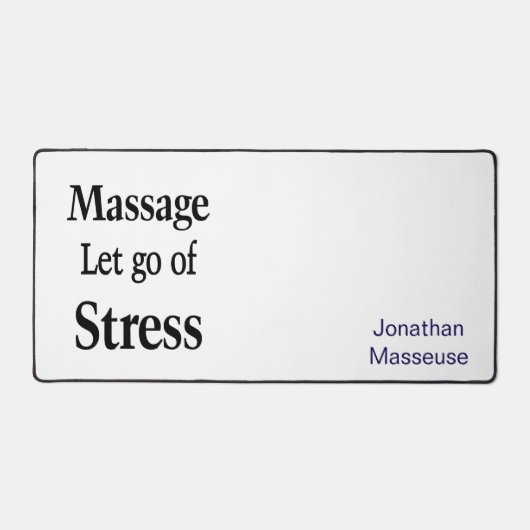 Custom Desk Mat for Salon Owner Massage Schreibtischunterlage (Vorderseite)