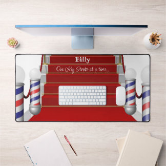 Custom Desk Mat for Salon Owners Barber Schreibtischunterlage