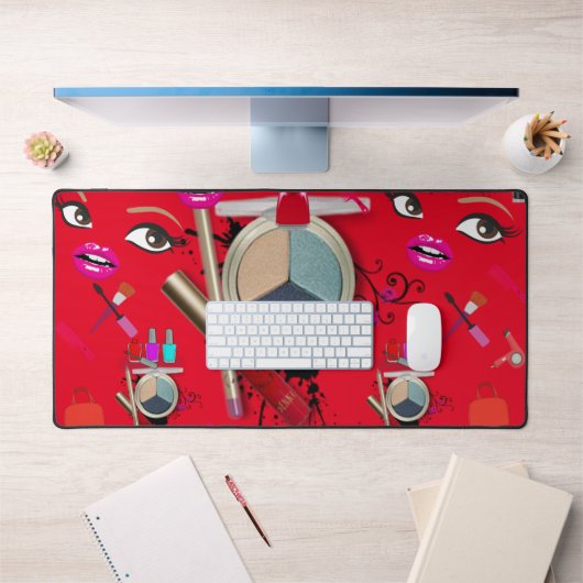 Custom Desk Mat for Salon Owners Makeup Artist Schreibtischunterlage (Büro 1)