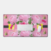 Custom Desk Mat für Salon Eigentümer Floral Girly Schreibtischunterlage (Tastatur & Maus)