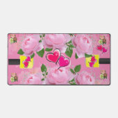 Custom Desk Mat für Salon Eigentümer Floral Girly Schreibtischunterlage (Vorderseite)