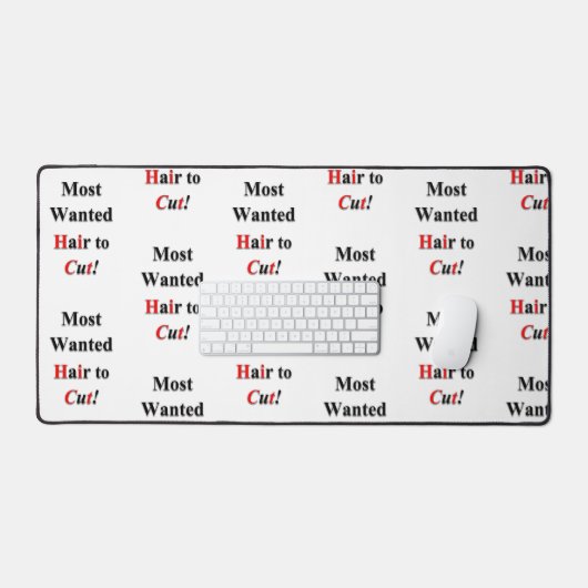 Custom Desk Mat für Salon Eigentümer Haar zu schne Schreibtischunterlage (Tastatur & Maus)