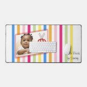 Custom Desk Mat für Salon Eigentümer Little Braids Schreibtischunterlage (Tastatur & Maus)