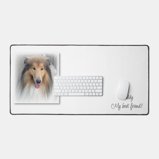 Custom Desk Mat Mans Best Friend Dog Schreibtischunterlage (Tastatur & Maus)