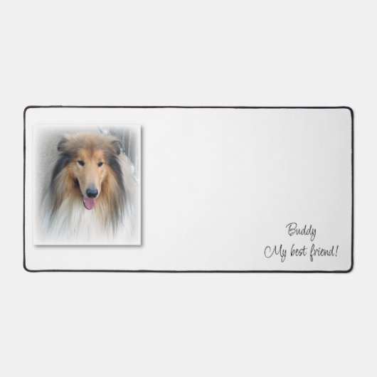 Custom Desk Mat Mans Best Friend Dog Schreibtischunterlage (Vorderseite)