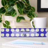 Custom Desk Name Plate Blue Daisiy Daisy Namensplakette