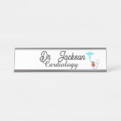Custom Desk Name Plate for cardiologist  Schreibtischnamensplakette (Vorderseite )