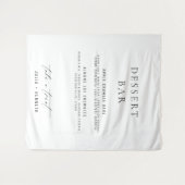 Custom Dessert Menu Wedding Fabric Wandteppich (Vorderseite (Horizontal))