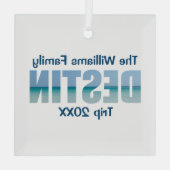 Custom Destin Beach Vacation Bewahren Weihnachten Ornament Aus Glas (Rückseite)