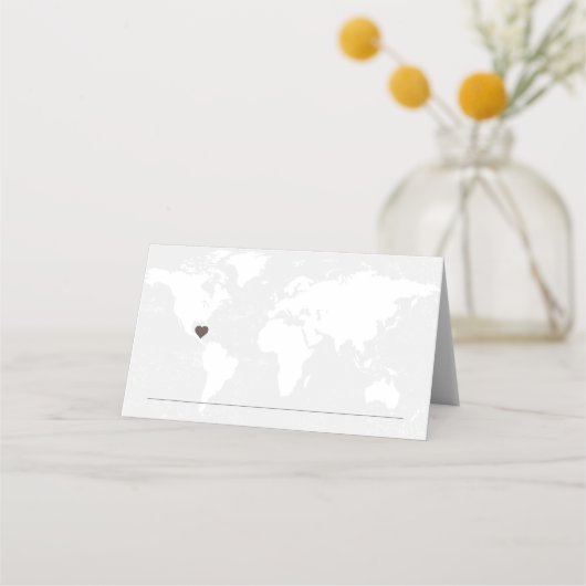 Custom Destination Briefmarke World Map ALL EDITAB Platzkarte (Vorderseite)