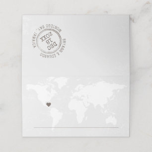 Custom Destination Briefmarke World Map ALL EDITAB Platzkarte