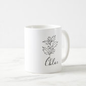 Custom Dezember Holly Birth Blume Geschenk Kaffeetasse (VorderseiteRechts)