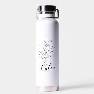 Custom Dezember Holly Birth Blume Geschenk Trinkflasche