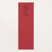 Custom Dezember Holly Birth Blume Geschenk Yogamatte (Rückseite)