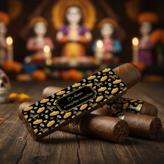 Custom Día de los Muertos Cigar Wrap