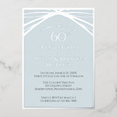 Custom Diamond 60. Wedding Anniversary Party Folieneinladung (Vorderseite)