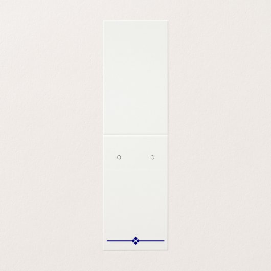 Custom Diamond in Blue Falted Zelt Earring Cards Visitenkarten (Außenseite Aufgefaltet)