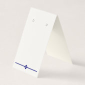 Custom Diamond in Blue Falted Zelt Earring Cards Visitenkarten (Vorderseite)