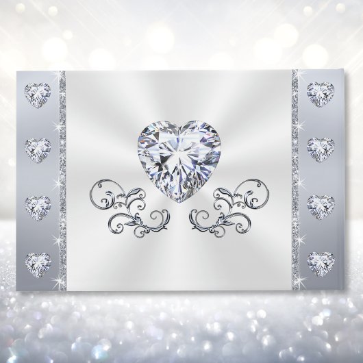 Custom, Diamond Wedding Anniversary Guest Book Gästebuch