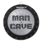 Custom Diamondplate Look Man Höhle Dartboard Dartscheibe (vorne)