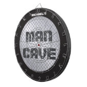 Custom Diamondplate Look Man Höhle Dartboard Dartscheibe (Vorderseite rechts)
