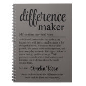 Custom Difference Maker Definition Thank You Notizblock (Vorderseite)