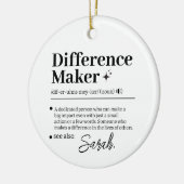 Custom Difference Maker, Mentor Appreciation Gift Keramik Ornament (Links)
