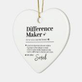 Custom Difference Maker, Mentor Appreciation Gift Keramik Ornament (Links)