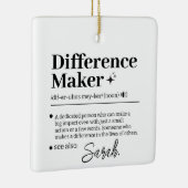 Custom Difference Maker, Mentor Appreciation Gift  Keramikornament (Rechts)