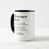 Custom Difference Maker, Mentor Appreciation Gift  Tasse (Vorderseite Links)