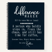 Custom Differenzial Maker Journal, Boss Teacher Ge Notizblock (Vorderseite)