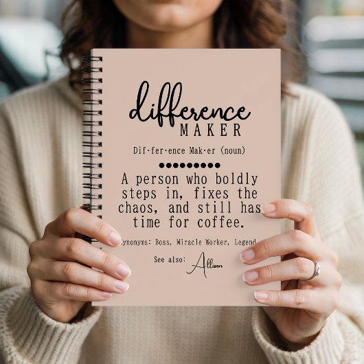 Custom Differenzial Maker Journal, Coworker Gift Notizblock