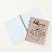 Custom Differenzial Maker Journal, Coworker Gift Notizblock (Innenseite)