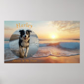 Custom Digital Beach Pet Memorial TV Art Poster (Vorne)