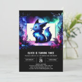 Custom Digital Cat Geburtstag Einladung (Stehend Vorderseite)