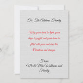 Custom Digital Elderly Couple Sharing Xmas Spirit  Karte (Rückseite)